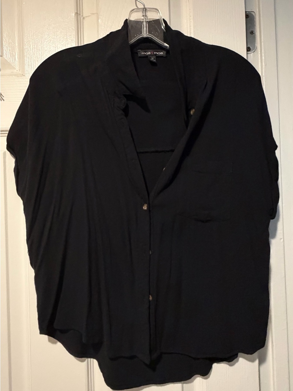 Women’s - Moa Moa Black Women's Top with Subtle Red Logo Accent